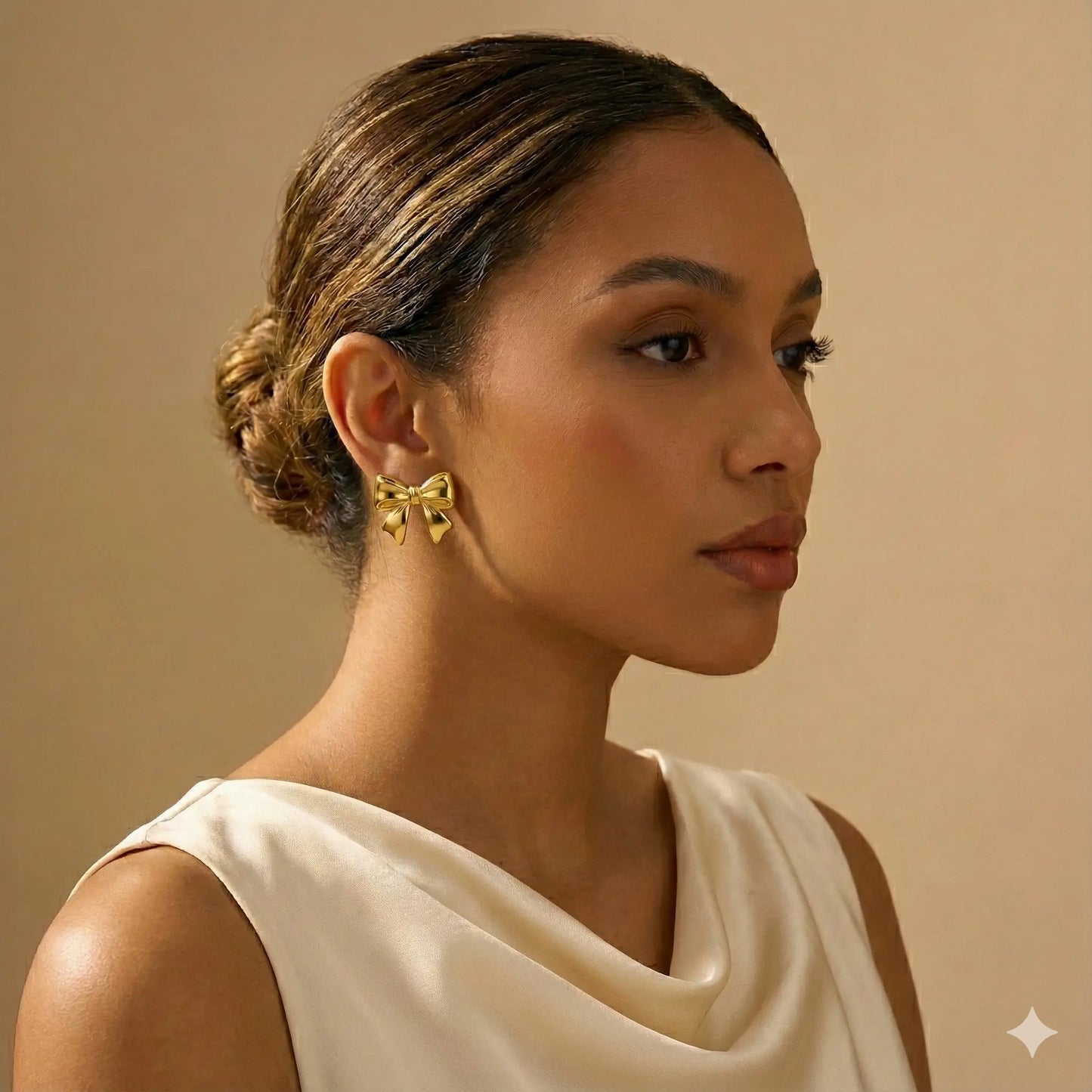 Butterfly Shape Earrings with Molten Metallic Finish Vavya