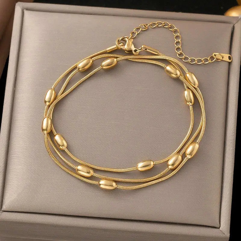 Anti-Tarnish Gold-Plated Necklace Bracelet Combo | 3-Month Warranty Vavya