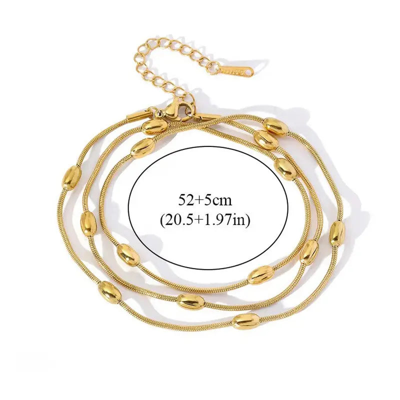 Anti-Tarnish Gold-Plated Necklace Bracelet Combo | 3-Month Warranty Vavya