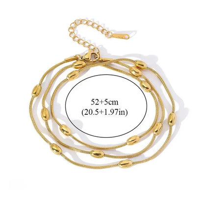Anti-Tarnish Gold-Plated Necklace Bracelet Combo | 3-Month Warranty Vavya