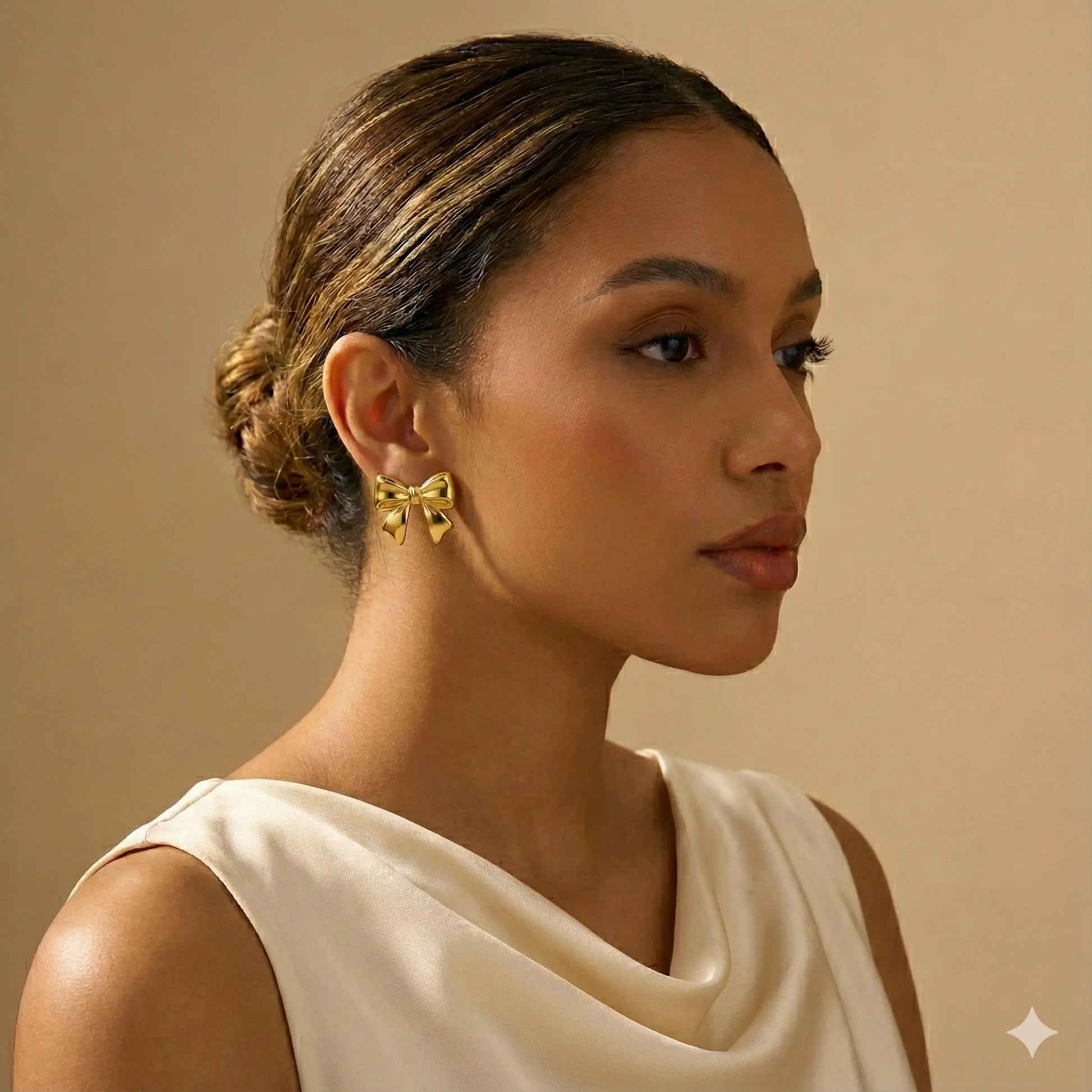 Butterfly Shape Earrings with Molten Metallic Finish Vavya