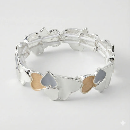 Moonkiss Heart Luxe Cuff Strechable Braclet For Women Vavya