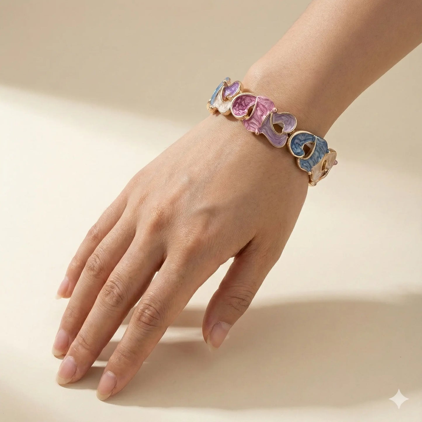 Rainbow Crush Luxe Strechable Braclet For Women Vavya