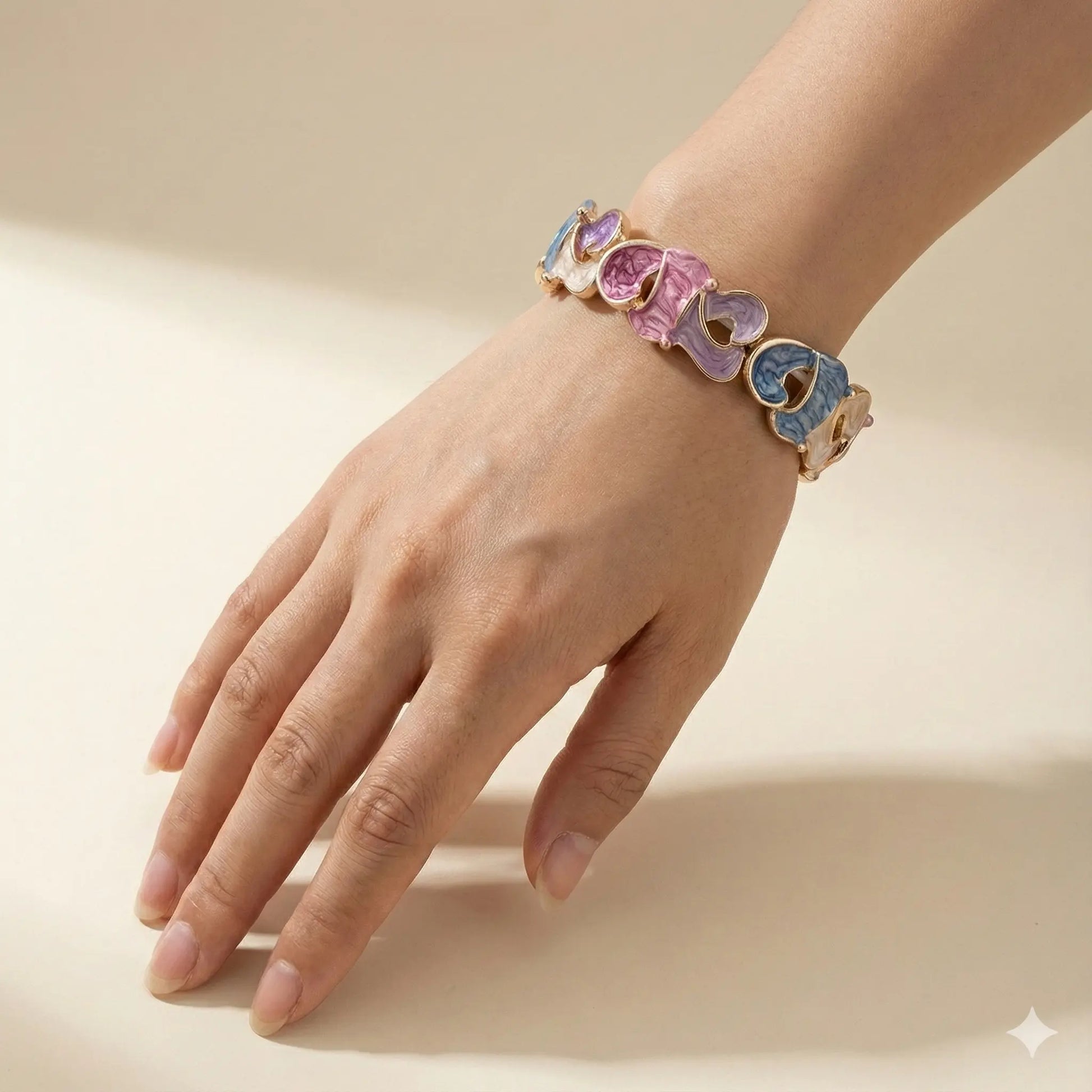 Rainbow Crush Luxe Strechable Braclet For Women Vavya