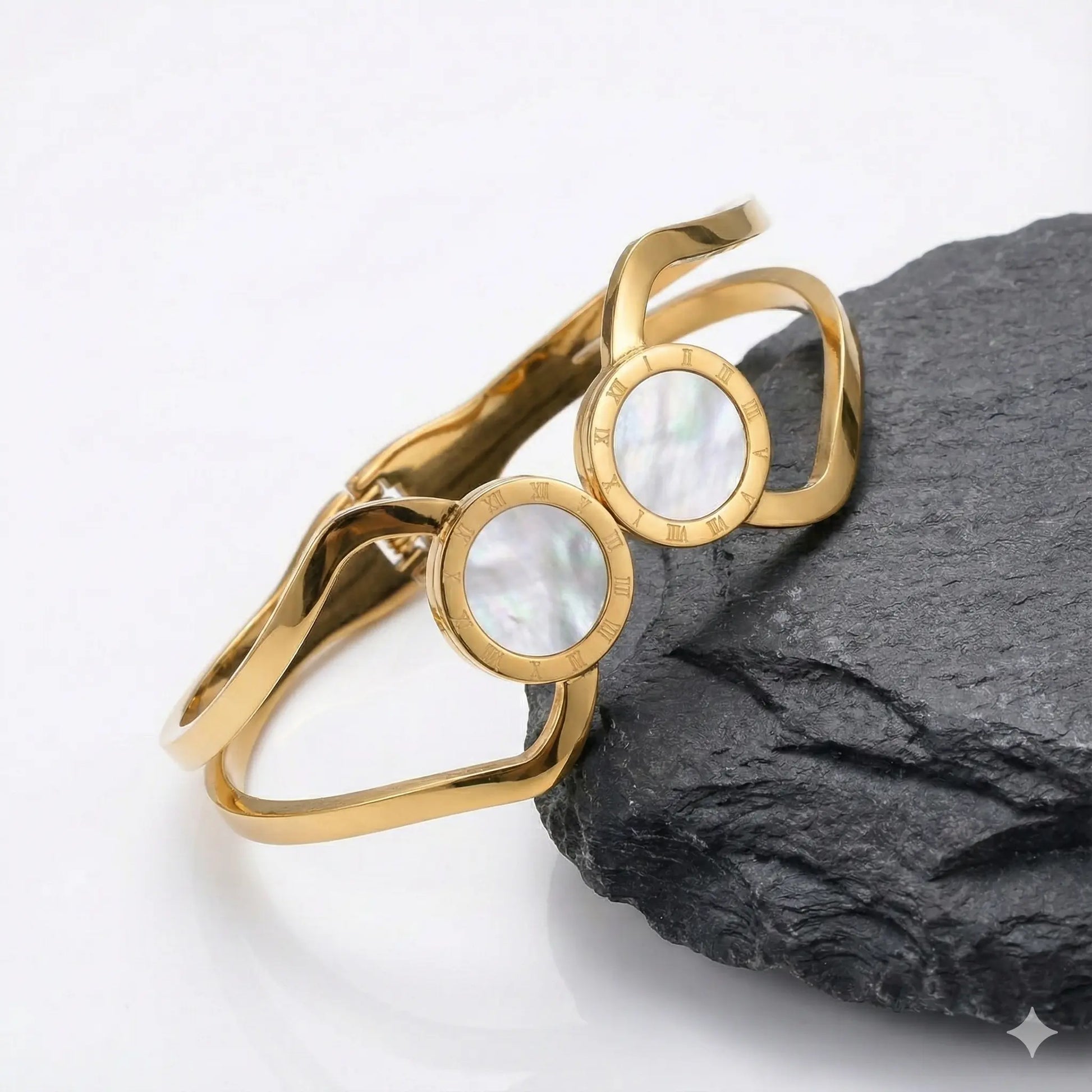 Luxe Mother-of-Pearl Roman Bracelet  For Women Vavya