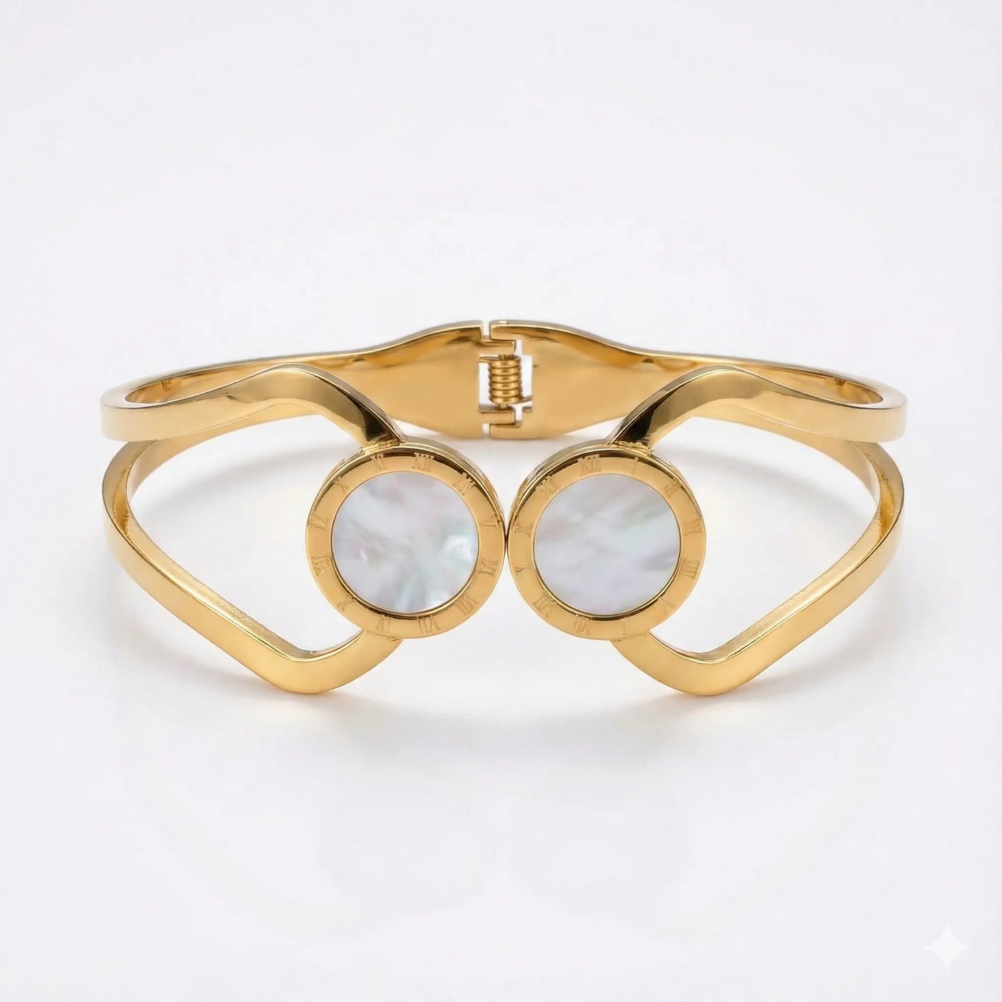 Luxe Mother-of-Pearl Roman Bracelet