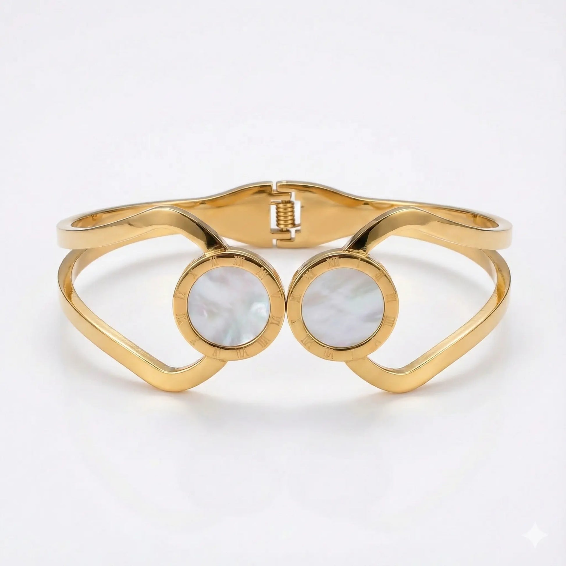 Luxe Mother-of-Pearl Roman Bracelet