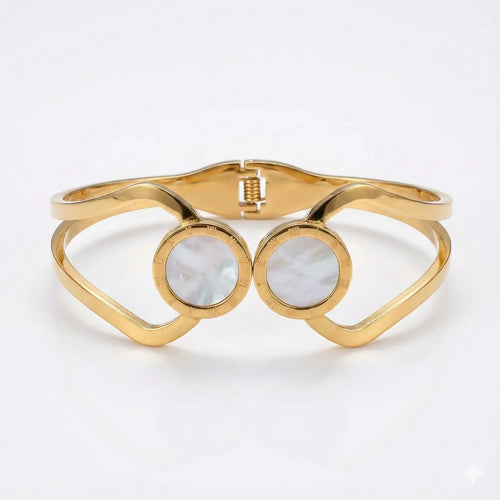 Luxe Mother-of-Pearl Roman Bracelet