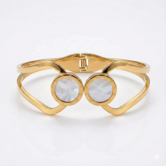 Luxe Mother-of-Pearl Roman Bracelet