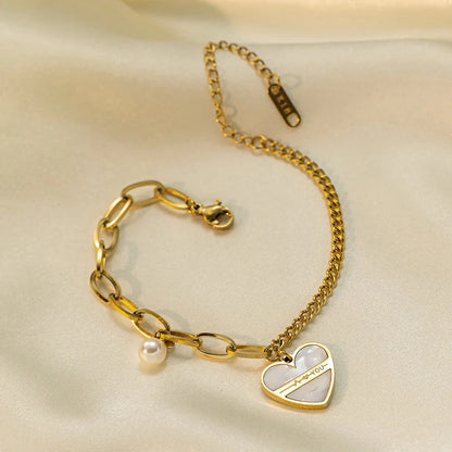 Contemporary Heart-Themed Wrap Bracelet for Women | Gold-Plated & Anti-Tarnish