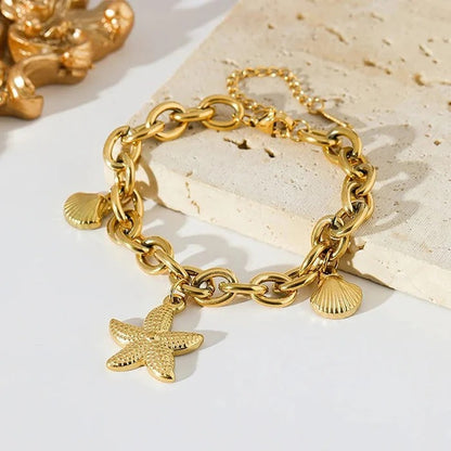 Anti-Tarnish Star-Themed Wraparound Bracelet for Women