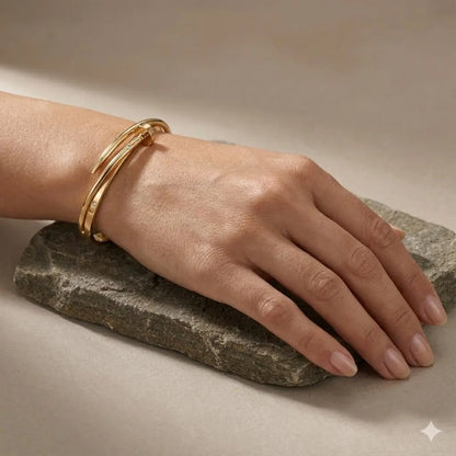 Stacked Nail Head Designer Anti Tranish  Bracelet For Women Vavya