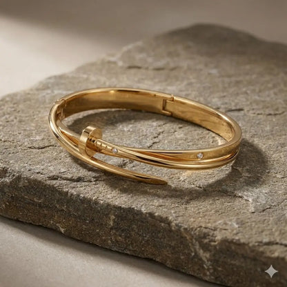 Stacked Nail Head Designer Anti Tranish  Bracelet For Women Vavya